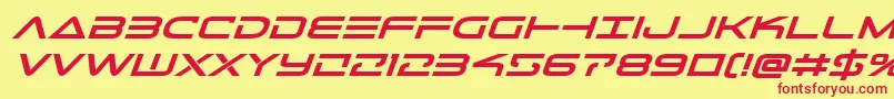 Telemarinesboldexpandital1 Font – Red Fonts on Yellow Background