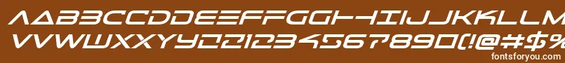Telemarinesboldexpandital1 Font – White Fonts on Brown Background