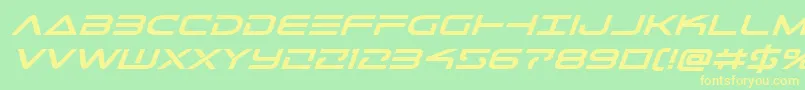 Telemarinesboldexpandital1 Font – Yellow Fonts on Green Background