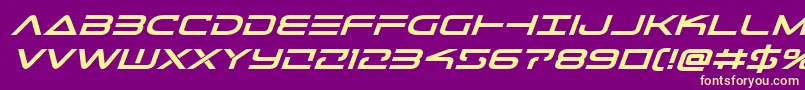 Telemarinesboldexpandital1 Font – Yellow Fonts on Purple Background