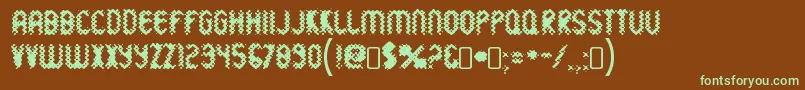 Шрифт WildsewerageRegular – зелёные шрифты на коричневом фоне