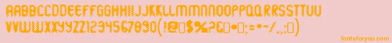 WildsewerageRegular Font – Orange Fonts on Pink Background