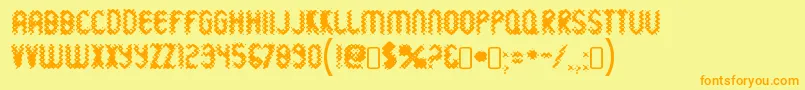 WildsewerageRegular Font – Orange Fonts on Yellow Background