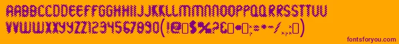 WildsewerageRegular Font – Purple Fonts on Orange Background