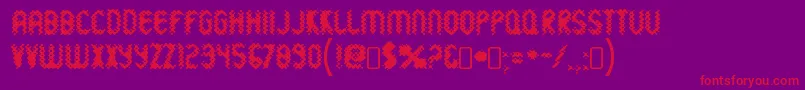 WildsewerageRegular Font – Red Fonts on Purple Background