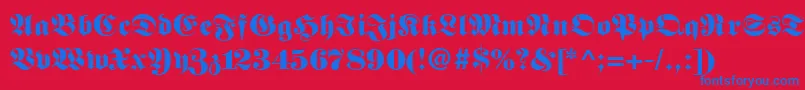 Berliner Font – Blue Fonts on Red Background