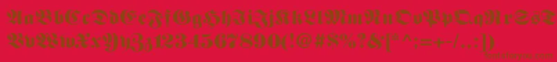 Berliner Font – Brown Fonts on Red Background