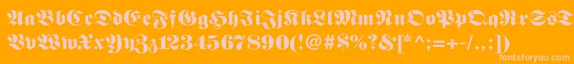Berliner Font – Pink Fonts on Orange Background
