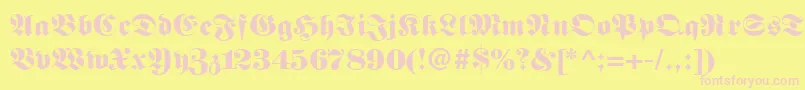 Berliner Font – Pink Fonts on Yellow Background