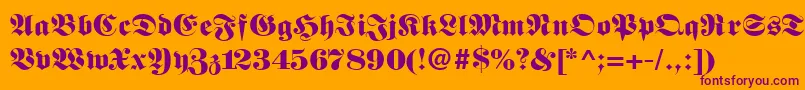 Berliner Font – Purple Fonts on Orange Background