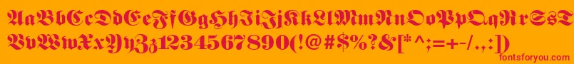 Berliner Font – Red Fonts on Orange Background