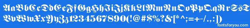 Berliner Font – White Fonts on Blue Background