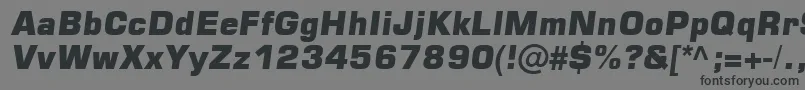 Square721-Schriftart – Schwarze Schriften auf grauem Hintergrund