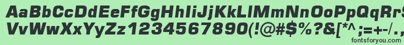 Шрифт Square721 – чёрные шрифты на зелёном фоне