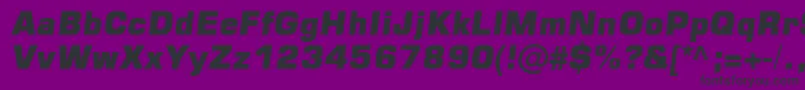 Fonte Square721 – fontes pretas em um fundo violeta