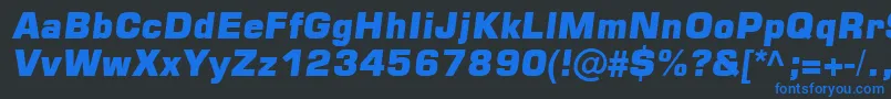 Square721 Font – Blue Fonts on Black Background