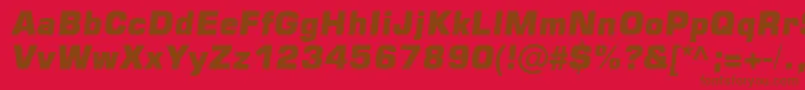Weitere Informationen zur Square721-Schriftart Square721-Schriftart – Braune Schriften auf rotem Hintergrund