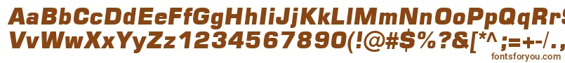 Czcionka Square721 – brązowe czcionki na białym tle