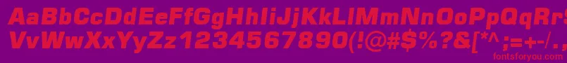 Square721 Font – Red Fonts on Purple Background