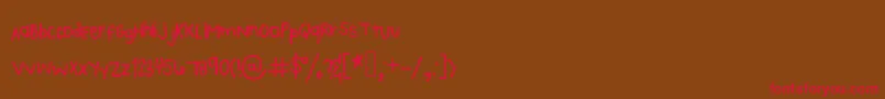 Kaeshandwriting Font – Red Fonts on Brown Background