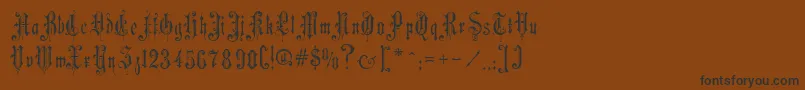 MusicHallRegular Font – Black Fonts on Brown Background