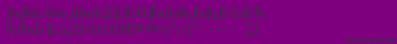 Police MusicHallRegular – polices noires sur fond violet
