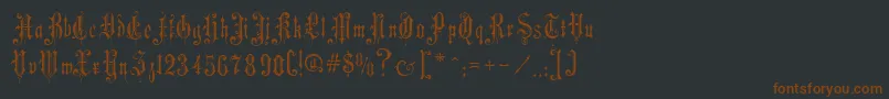 MusicHallRegular Font – Brown Fonts on Black Background