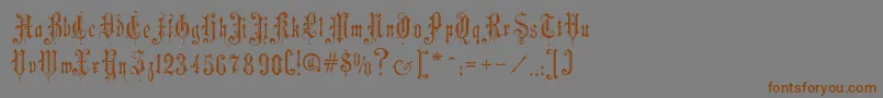 MusicHallRegular Font – Brown Fonts on Gray Background