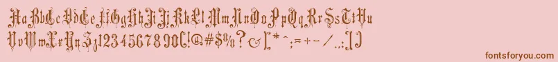 MusicHallRegular Font – Brown Fonts on Pink Background