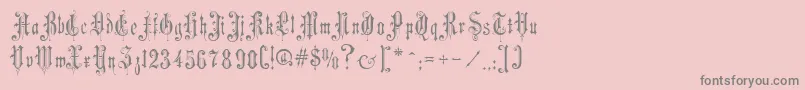 Шрифт MusicHallRegular – серые шрифты на розовом фоне