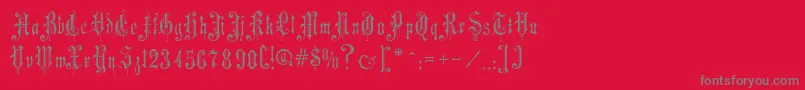 Шрифт MusicHallRegular – серые шрифты на красном фоне