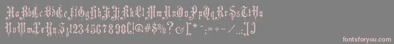 MusicHallRegular Font – Pink Fonts on Gray Background