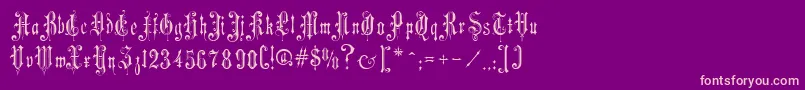 Шрифт MusicHallRegular – розовые шрифты на фиолетовом фоне