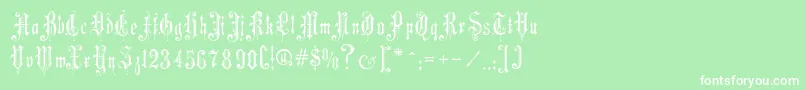 MusicHallRegular Font – White Fonts on Green Background