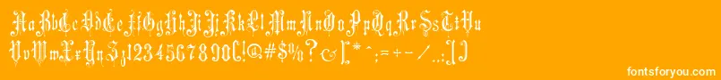 MusicHallRegular Font – White Fonts on Orange Background