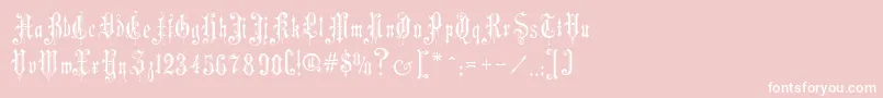 MusicHallRegular Font – White Fonts on Pink Background