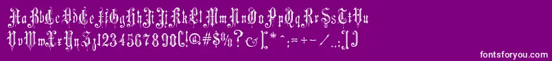 MusicHallRegular Font – White Fonts on Purple Background