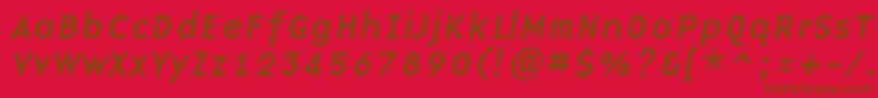 BaseninecItalic Font – Brown Fonts on Red Background