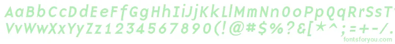 Fonte BaseninecItalic – fontes verdes