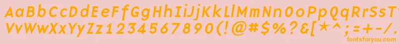 BaseninecItalic Font – Orange Fonts on Pink Background