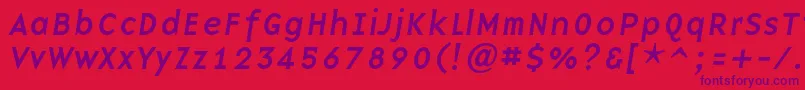 En savoir plus sur la police BaseninecItalic Police BaseninecItalic – polices violettes sur fond rouge