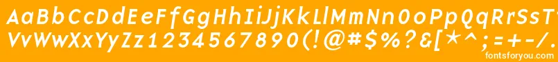 BaseninecItalic Font – White Fonts on Orange Background
