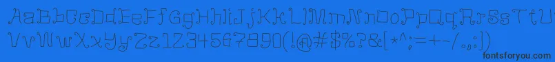 Шрифт MangoFlavoredJello – чёрные шрифты на синем фоне