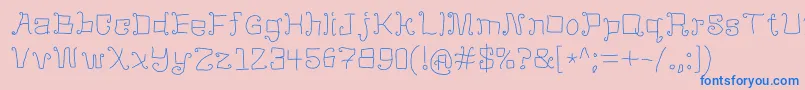 Шрифт MangoFlavoredJello – синие шрифты на розовом фоне