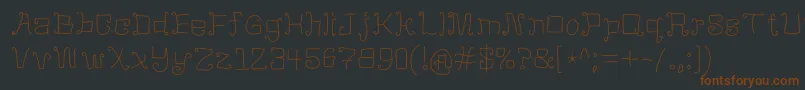 Шрифт MangoFlavoredJello – коричневые шрифты на чёрном фоне