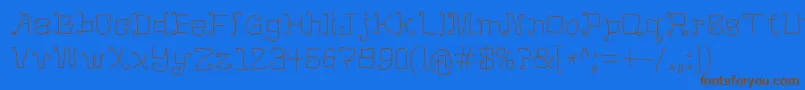 MangoFlavoredJello Font – Brown Fonts on Blue Background