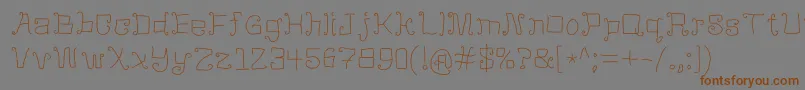 MangoFlavoredJello-Schriftart – Braune Schriften auf grauem Hintergrund