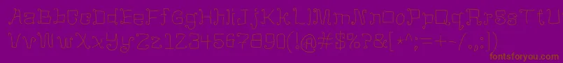 MangoFlavoredJello-fontti – ruskeat fontit violetilla taustalla