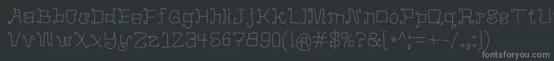 Шрифт MangoFlavoredJello – серые шрифты на чёрном фоне