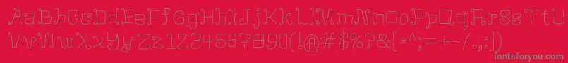 MangoFlavoredJello Font – Gray Fonts on Red Background